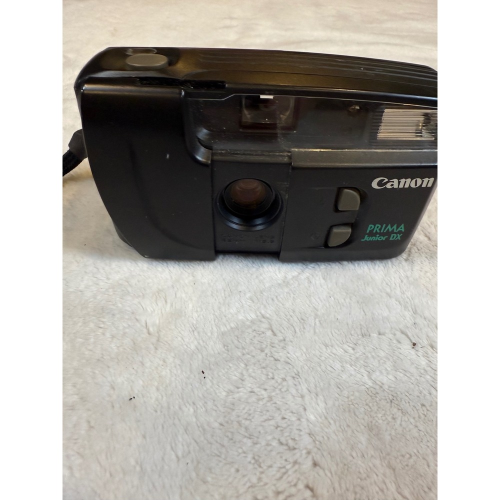 Canon Prima Junior DX 35mm Film Camera Black Point and Shoot Vintage Japan